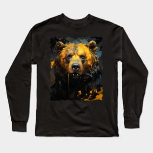 Brown Bear Painting Long Sleeve T-Shirt